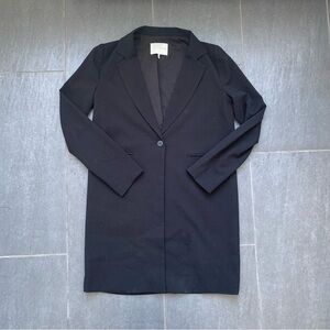 Oak and Fort Lightweight Black Peacoat Size XS